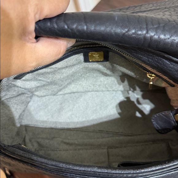 MCM Crossbody Bag with gold studs top handle - Picture 6 of 7